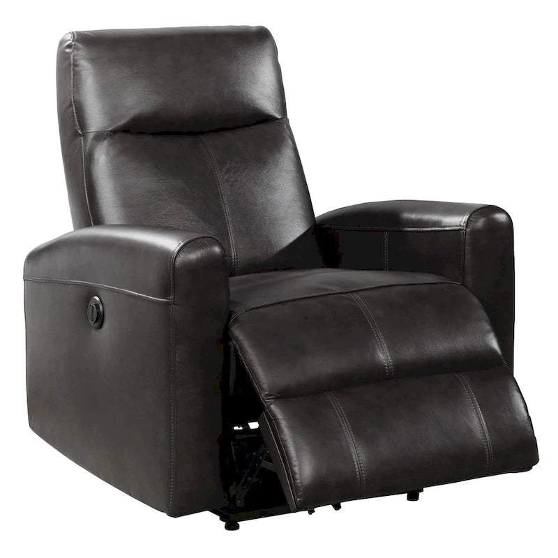 Fauteuil inclinable électrique Eli Contemporary en cuir avec massage lombaire