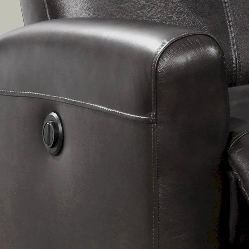 Fauteuil inclinable électrique Eli Contemporary en cuir avec massage lombaire