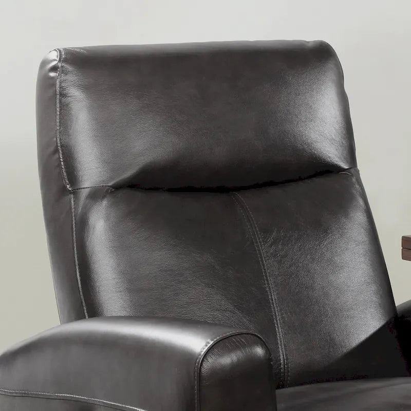 Fauteuil inclinable électrique Eli Contemporary en cuir avec massage lombaire