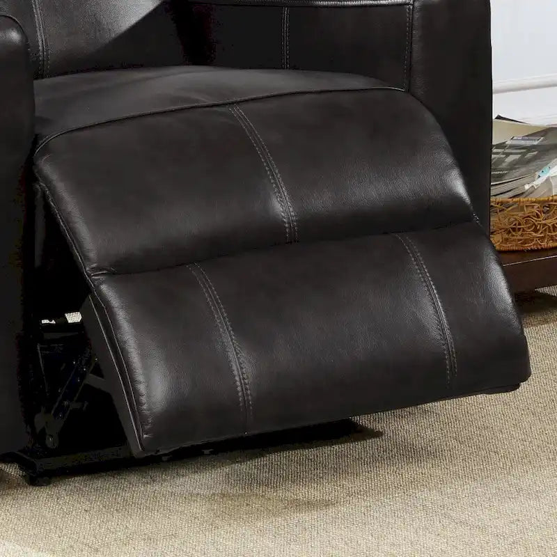 Fauteuil inclinable électrique Eli Contemporary en cuir avec massage lombaire