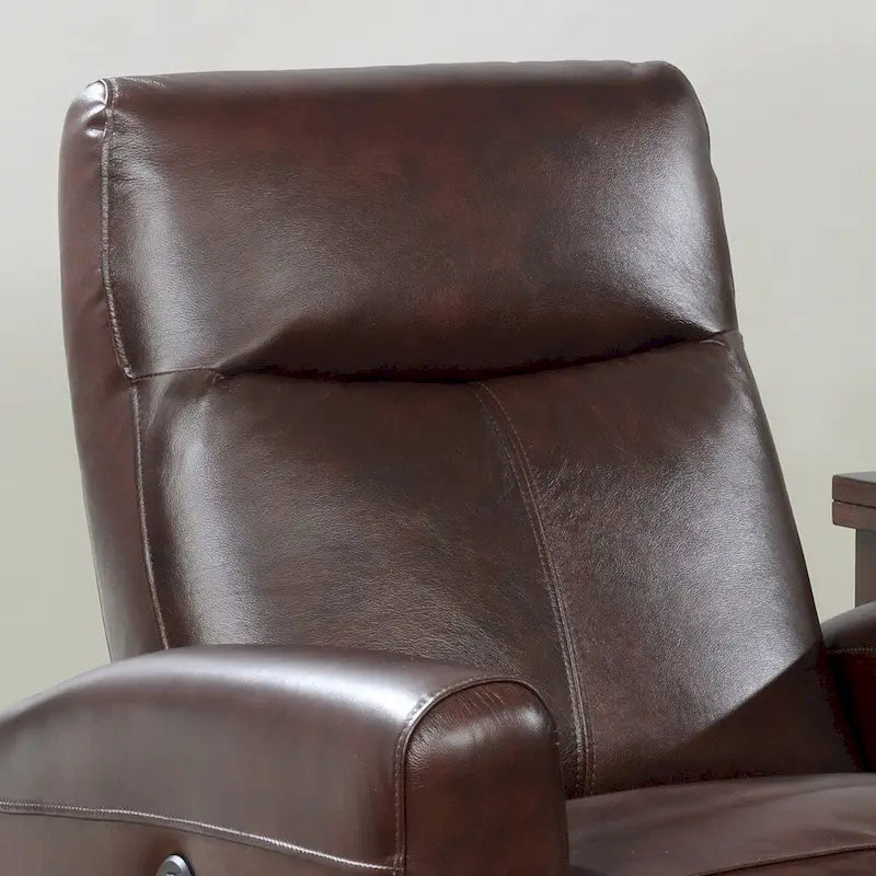 Fauteuil inclinable électrique Eli Contemporary en cuir avec massage lombaire