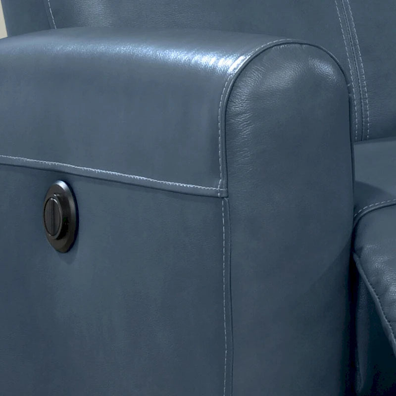 Fauteuil inclinable électrique Eli Contemporary en cuir avec massage lombaire