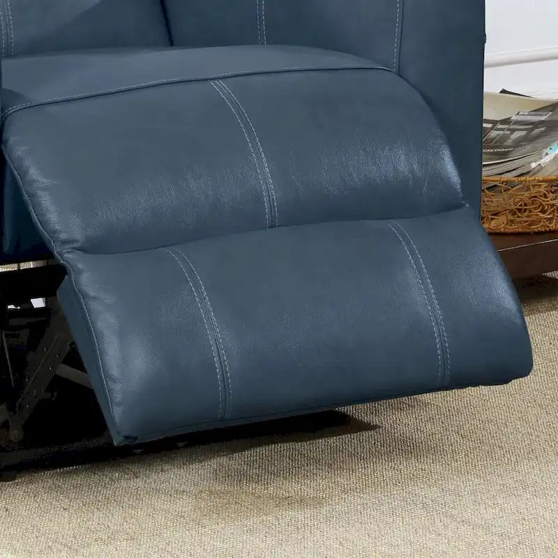 Fauteuil inclinable électrique Eli Contemporary en cuir avec massage lombaire