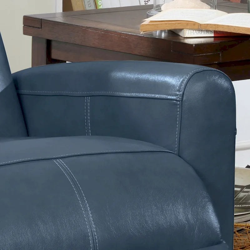 Fauteuil inclinable électrique Eli Contemporary en cuir avec massage lombaire