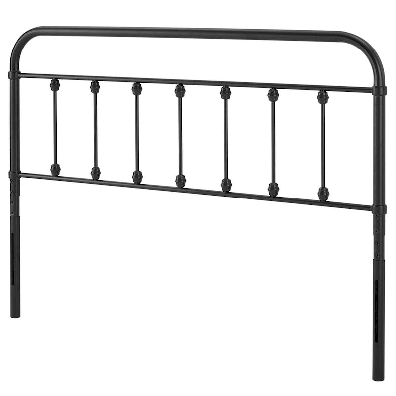 Tête de lit Ellen Classic en métal noir pour lit double