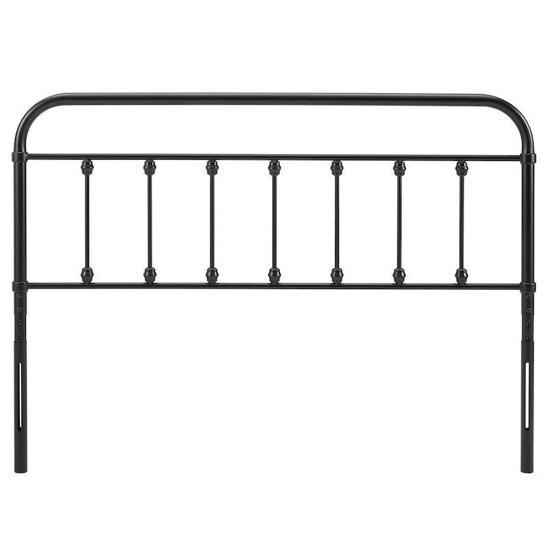 Tête de lit Ellen Classic en métal noir pour lit double