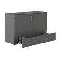 AFI Raleigh Queen Solid Wood Murphy Bed Chest with Mattress