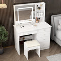 Ensemble coiffeuse avec 3 lampes et tabouret