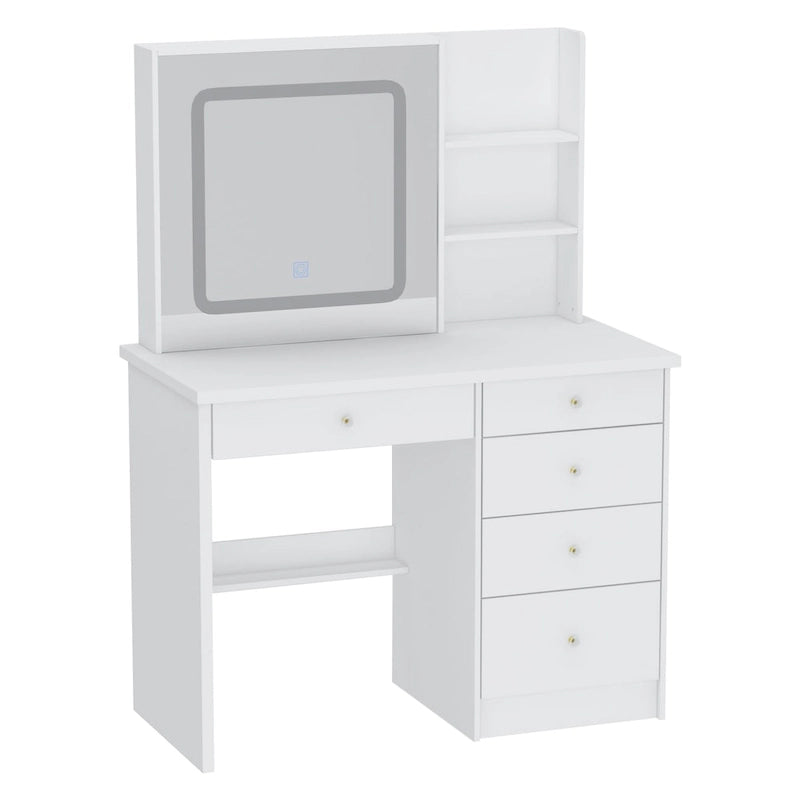 Ensemble coiffeuse avec 3 lampes et tabouret