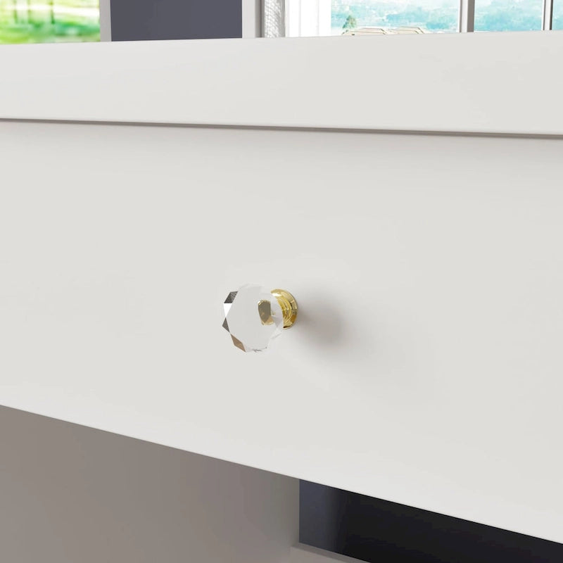 Ensemble coiffeuse avec 3 lampes et tabouret