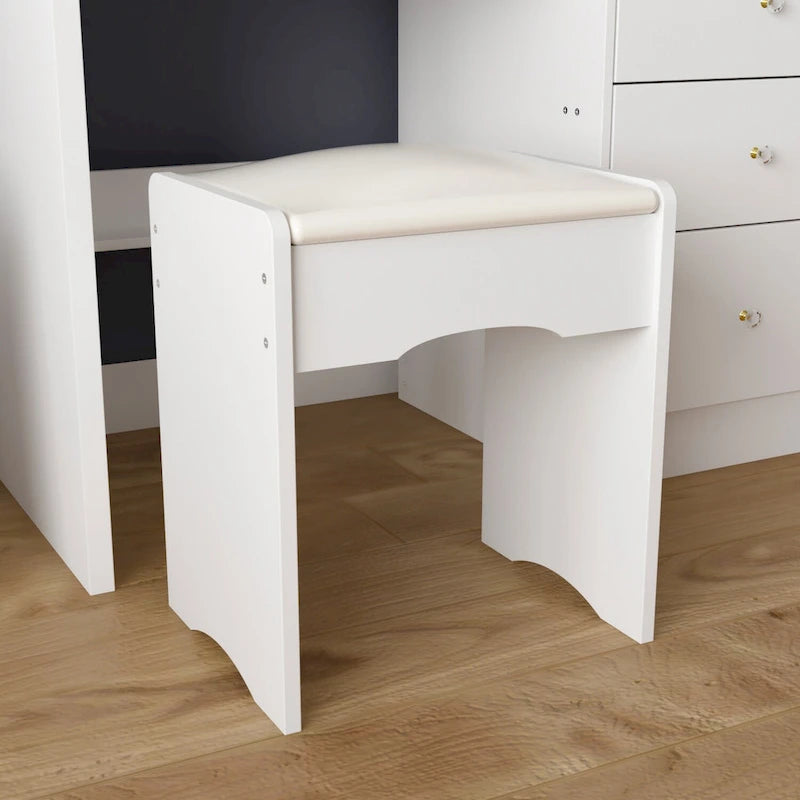 Ensemble coiffeuse avec 3 lampes et tabouret