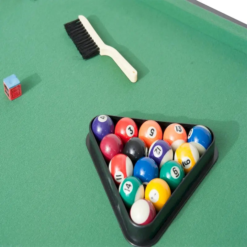 Table de billard HomCom 55 pouces en polaire réaliste, compacte, légère et pliable