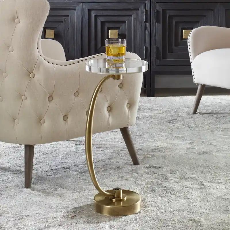 Table d'appoint en laiton Waveney d'Uttermost - 29 cm (L) x 61 cm (H) x 29 cm (P)