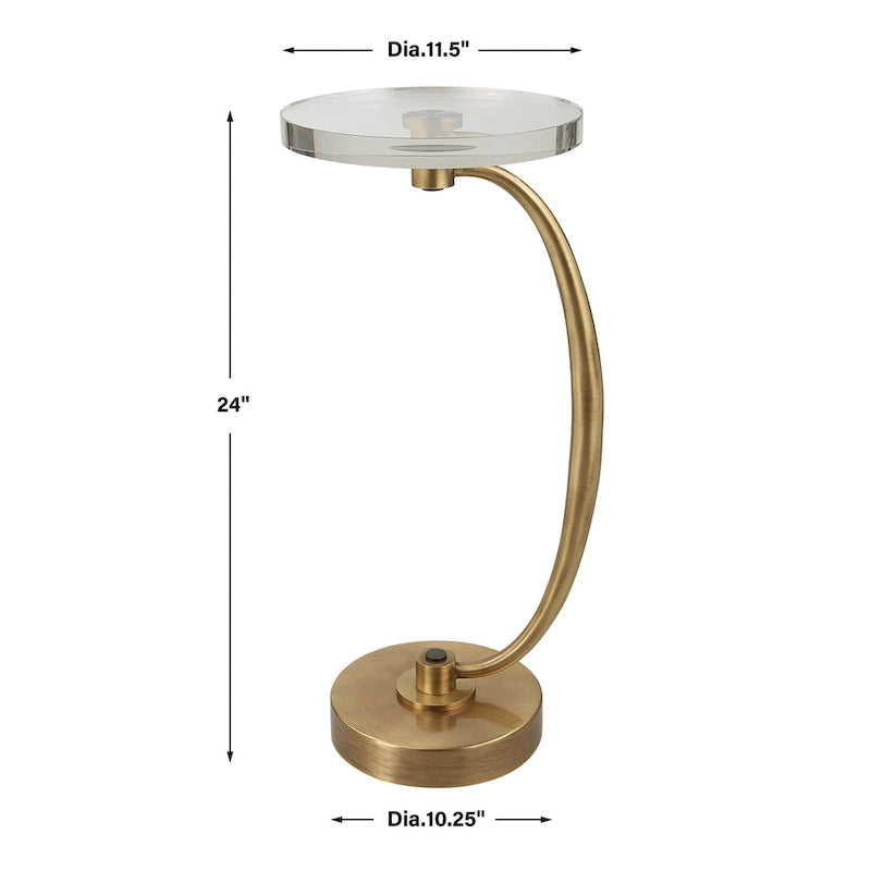 Table d'appoint en laiton Waveney d'Uttermost - 29 cm (L) x 61 cm (H) x 29 cm (P)