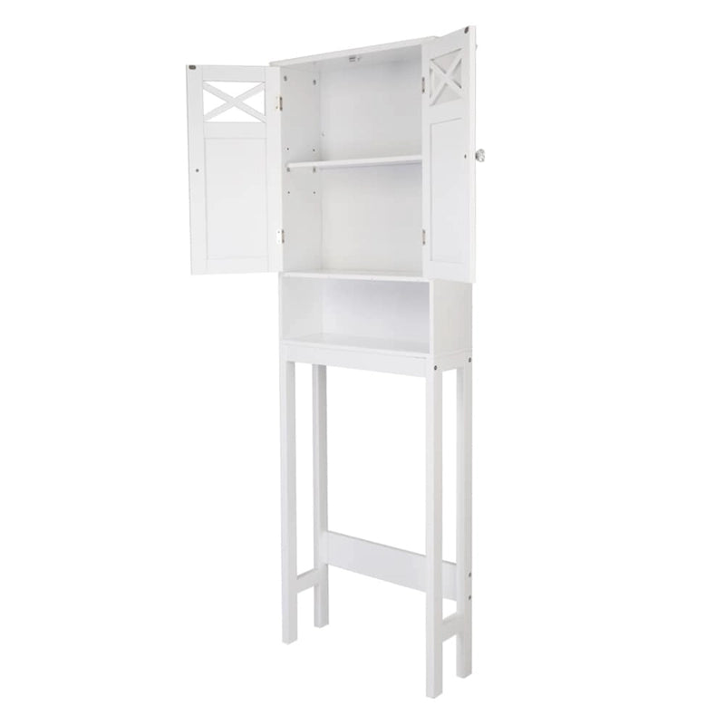 Meuble WC à double porte 68FCH blanc