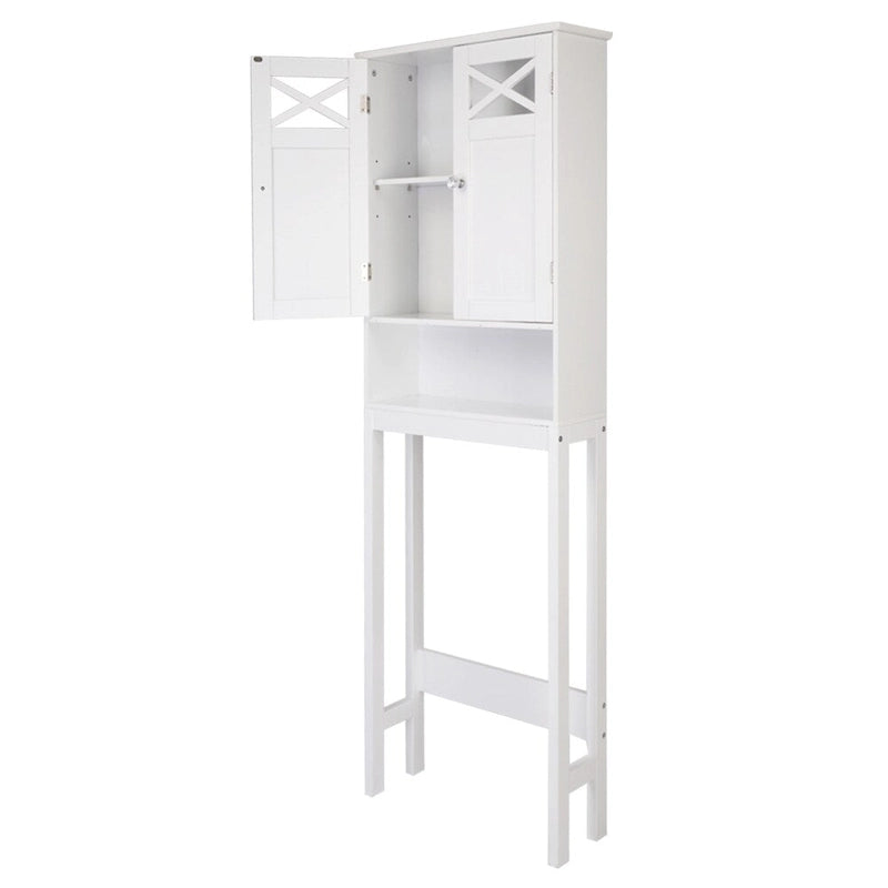 Meuble WC à double porte 68FCH blanc