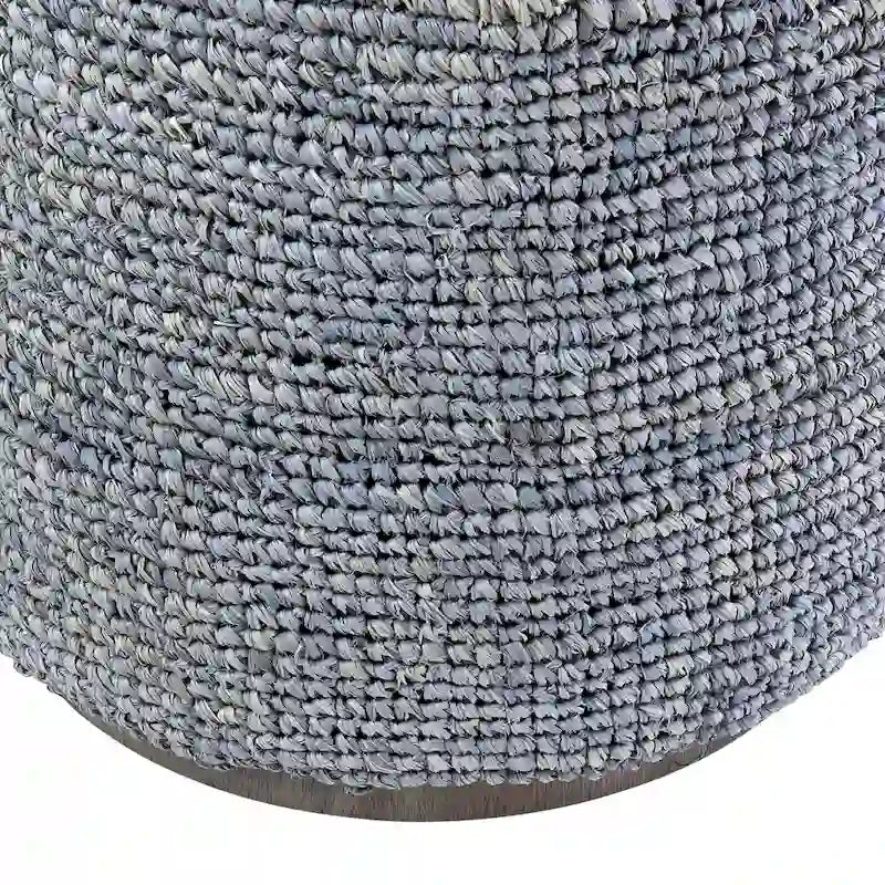 Table d'appoint ottomane en raphia naturel tissé à la main par East at Main