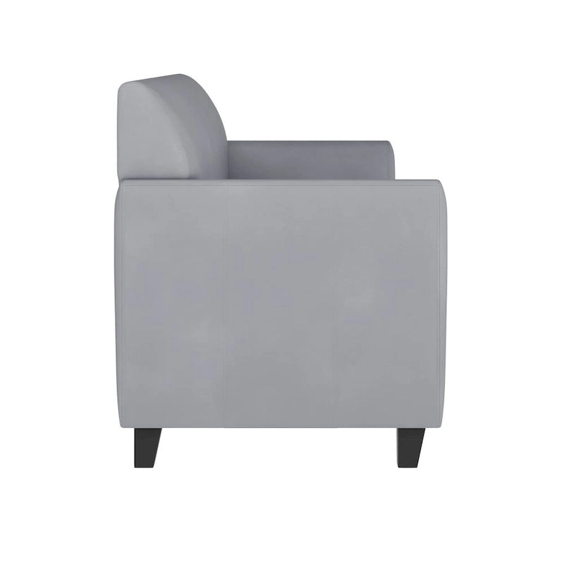 Canapé en similicuir avec structure épurée et coutures apparentes - 70 cm (L) x 29 cm (P) x 32,25 cm (H)