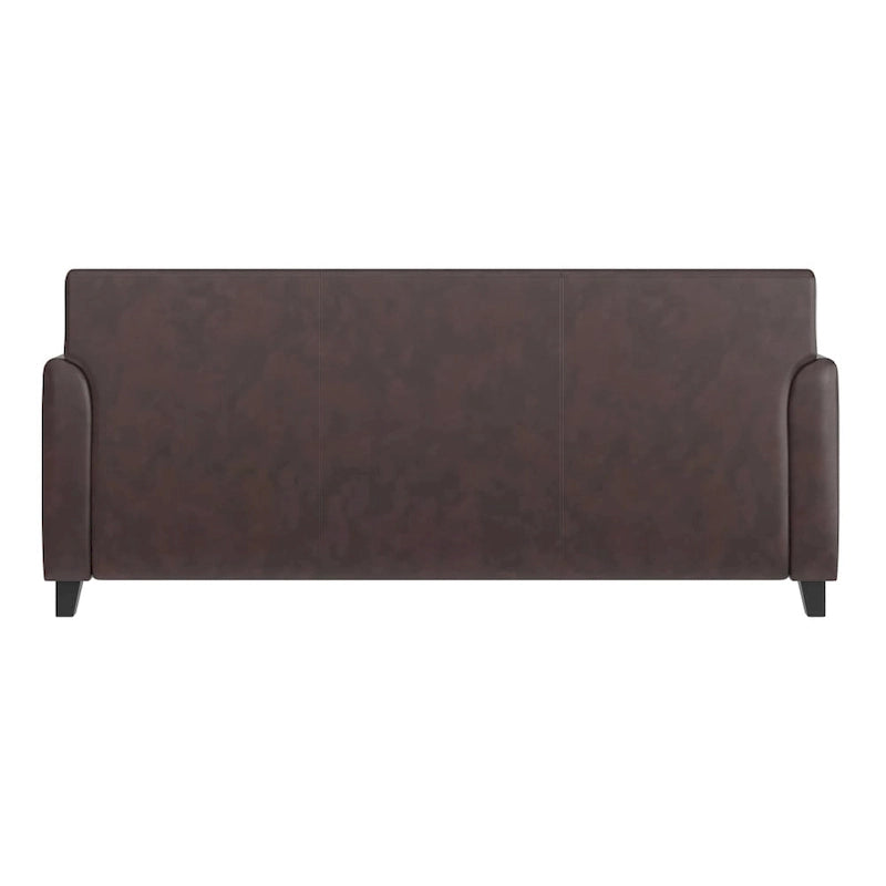 Canapé en similicuir avec structure épurée et coutures apparentes - 70 cm (L) x 29 cm (P) x 32,25 cm (H)