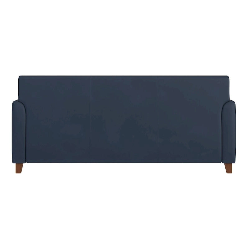 Canapé en similicuir avec structure épurée et coutures apparentes - 70 cm (L) x 29 cm (P) x 32,25 cm (H)