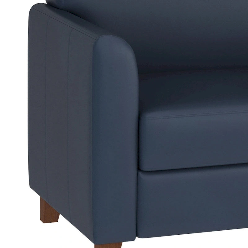Canapé en similicuir avec structure épurée et coutures apparentes - 70 cm (L) x 29 cm (P) x 32,25 cm (H)