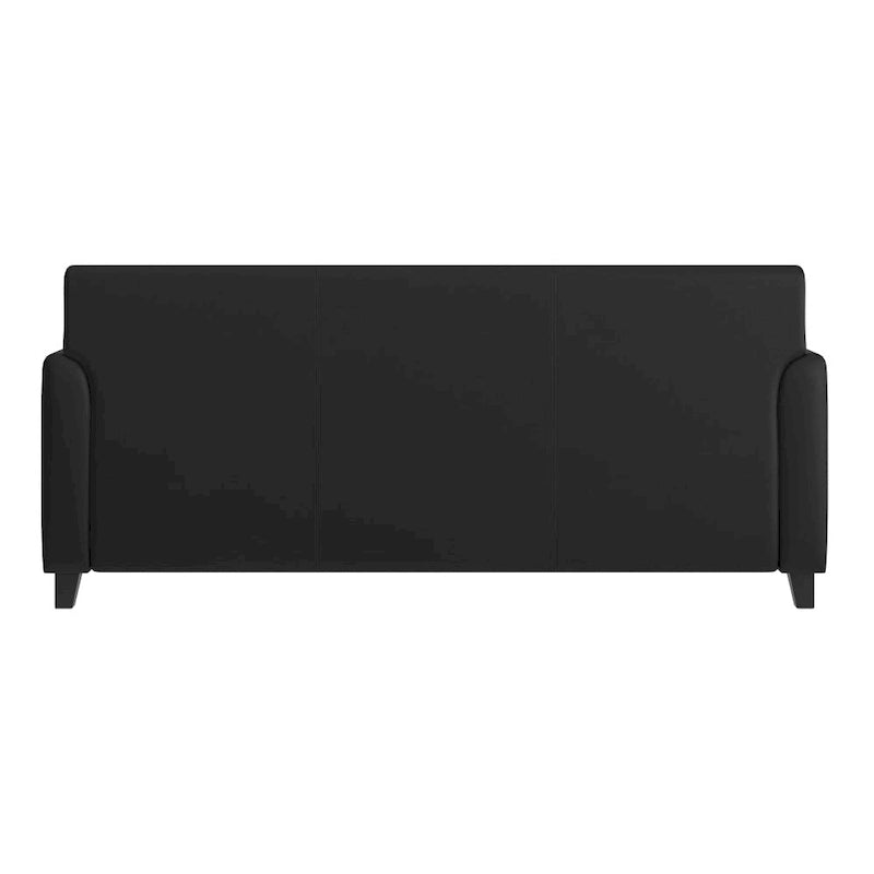 Canapé en similicuir avec structure épurée et coutures apparentes - 70 cm (L) x 29 cm (P) x 32,25 cm (H)
