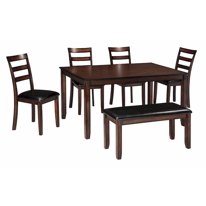 Ensemble de table à manger 6 pièces Coviar Brown