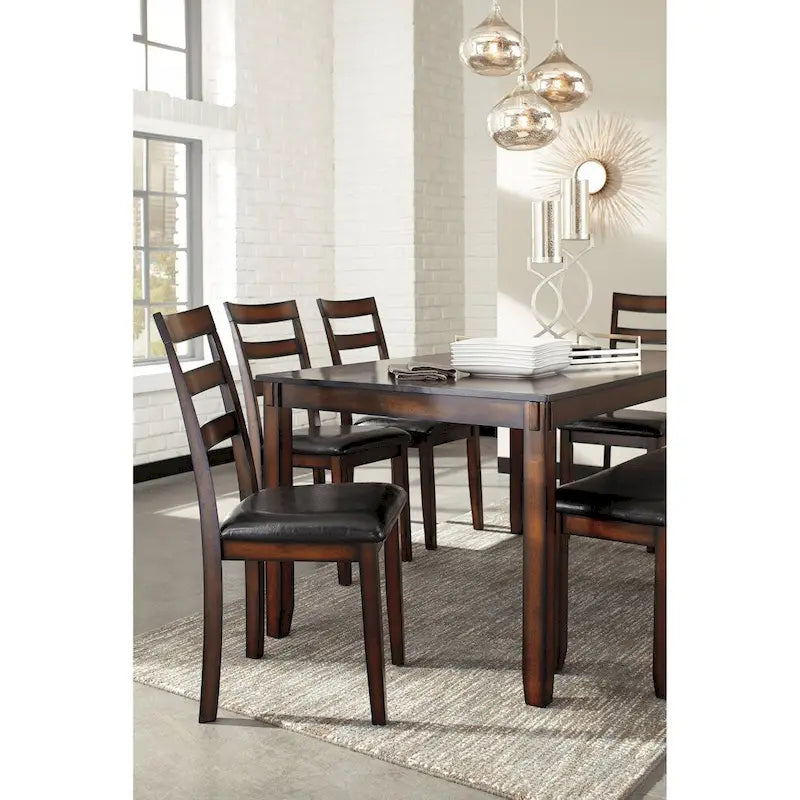 Ensemble de table à manger 6 pièces Coviar Brown