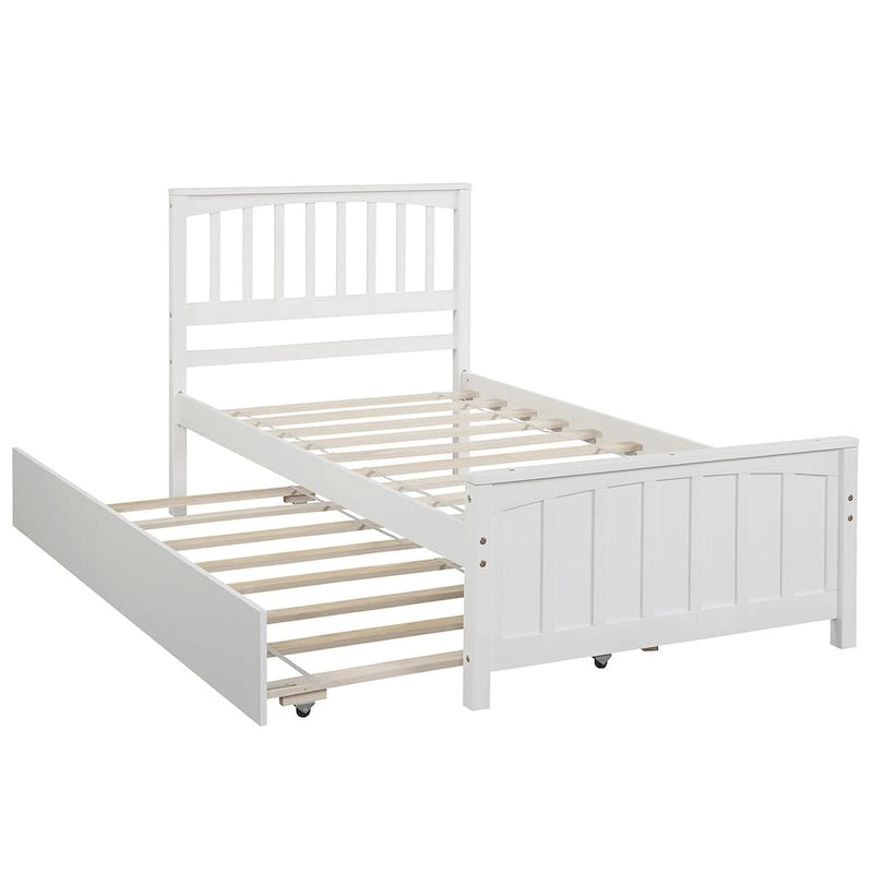 Lit plateforme Merax pour lit simple avec lit gigogne