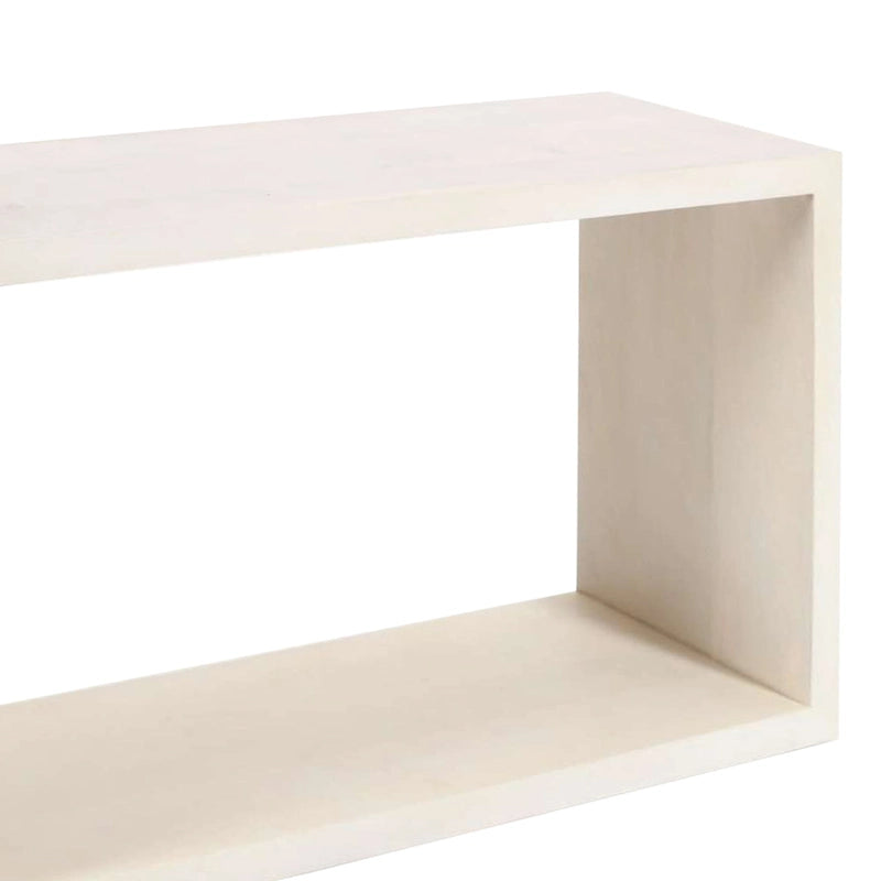 Console/buffet Keli 52 pouces en bois de manguier, forme cubique ouverte, 1 étagère