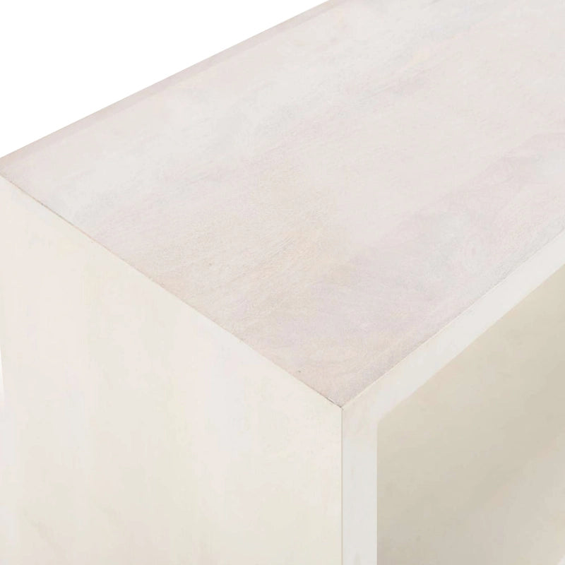 Console/buffet Keli 52 pouces en bois de manguier, forme cubique ouverte, 1 étagère