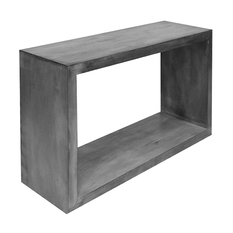Console/buffet Keli 52 pouces en bois de manguier, forme cubique ouverte, 1 étagère