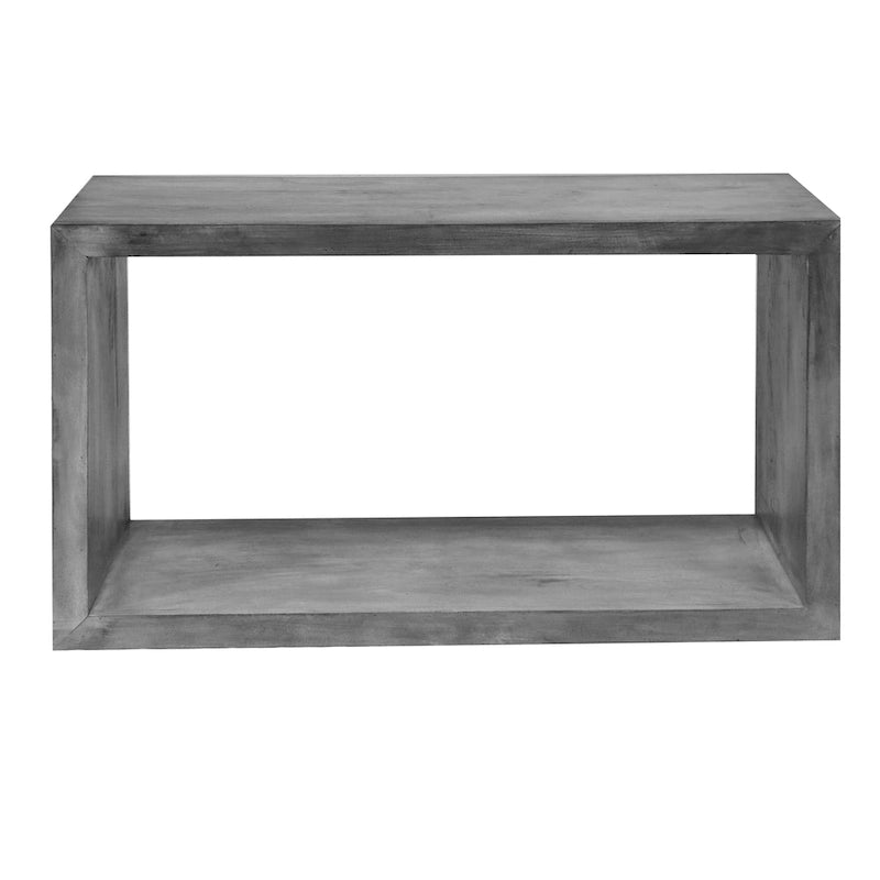 Console/buffet Keli 52 pouces en bois de manguier, forme cubique ouverte, 1 étagère