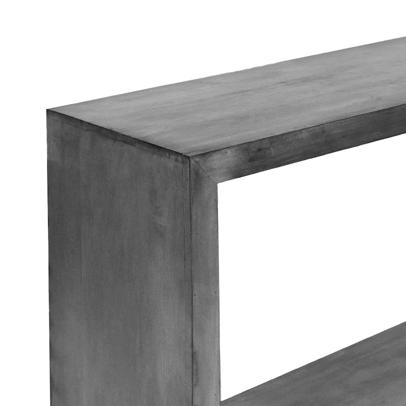Console/buffet Keli 52 pouces en bois de manguier, forme cubique ouverte, 1 étagère