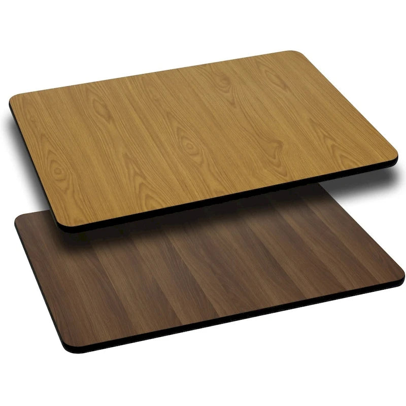 Plateau de table rectangulaire 30 x 60 avec revêtement stratifié réversible
