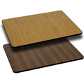 Plateau de table rectangulaire 30 x 60 avec revêtement stratifié réversible