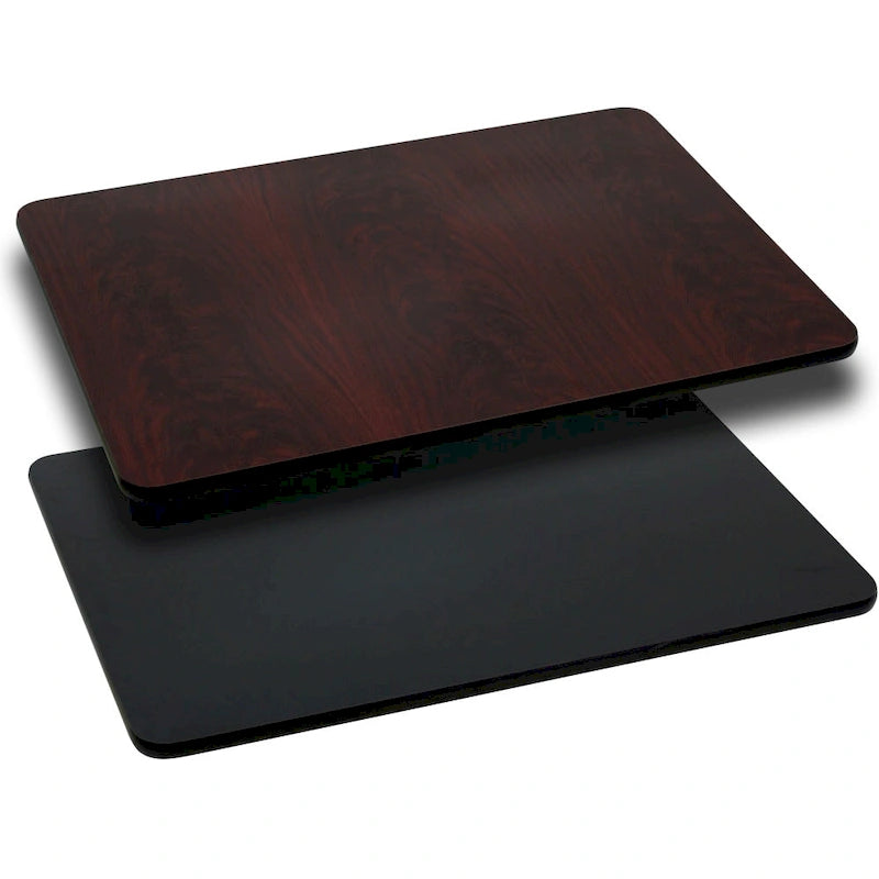 Plateau de table rectangulaire 30 x 60 avec revêtement stratifié réversible