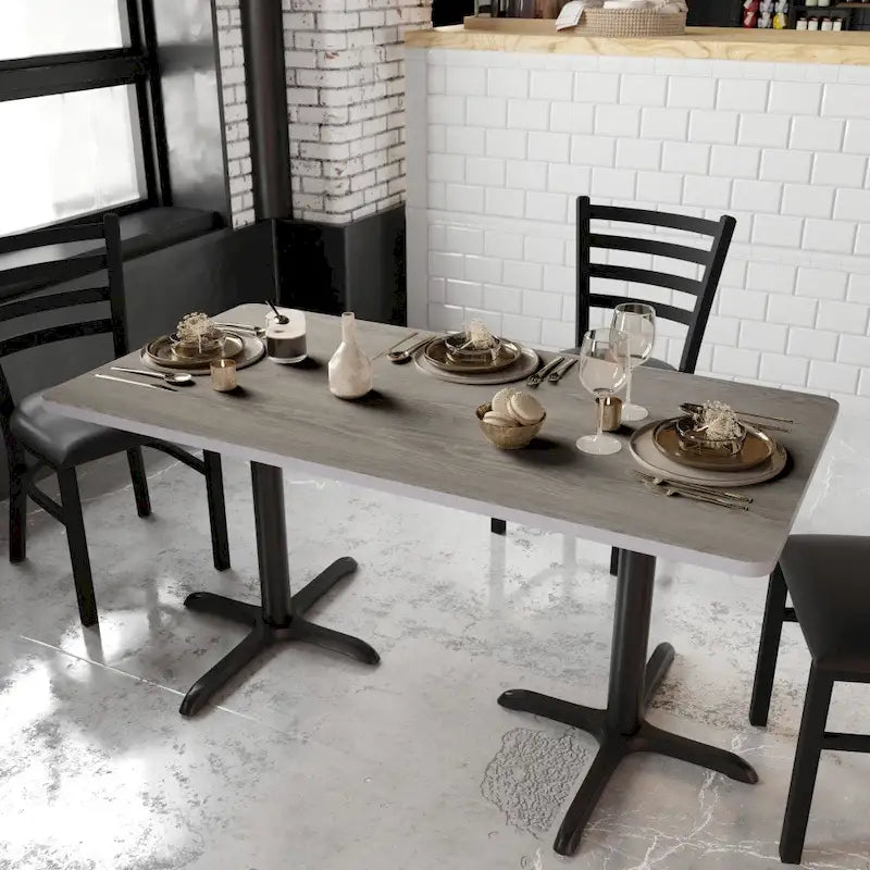 Plateau de table rectangulaire 30 x 60 avec revêtement stratifié réversible