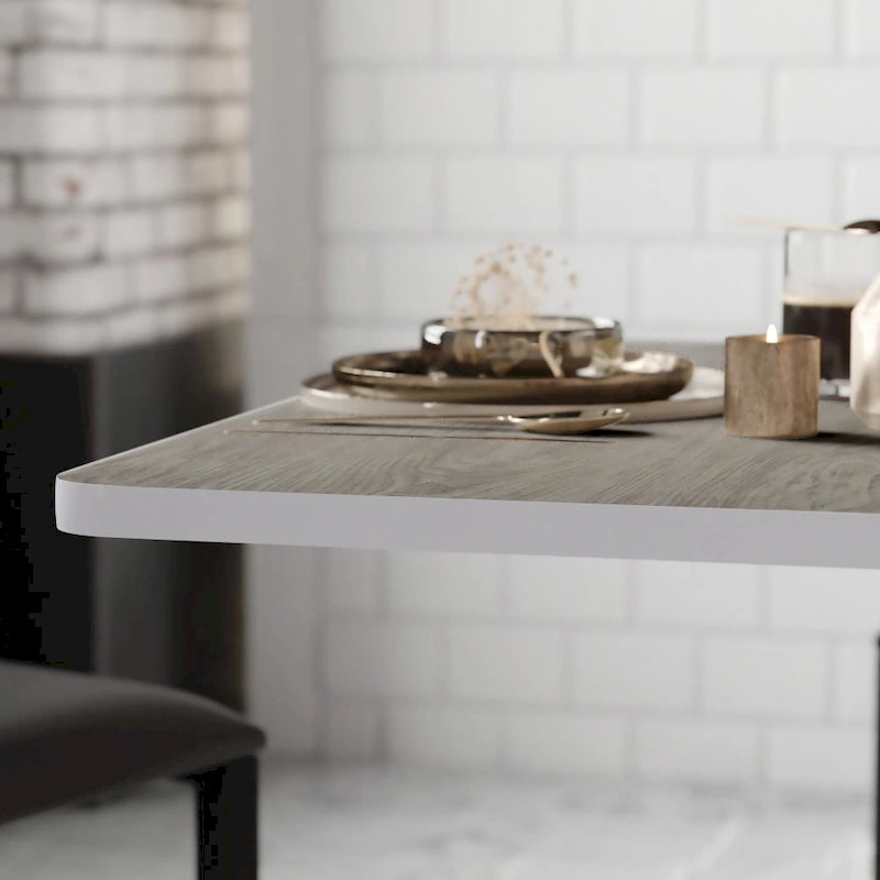 Plateau de table rectangulaire 30 x 60 avec revêtement stratifié réversible