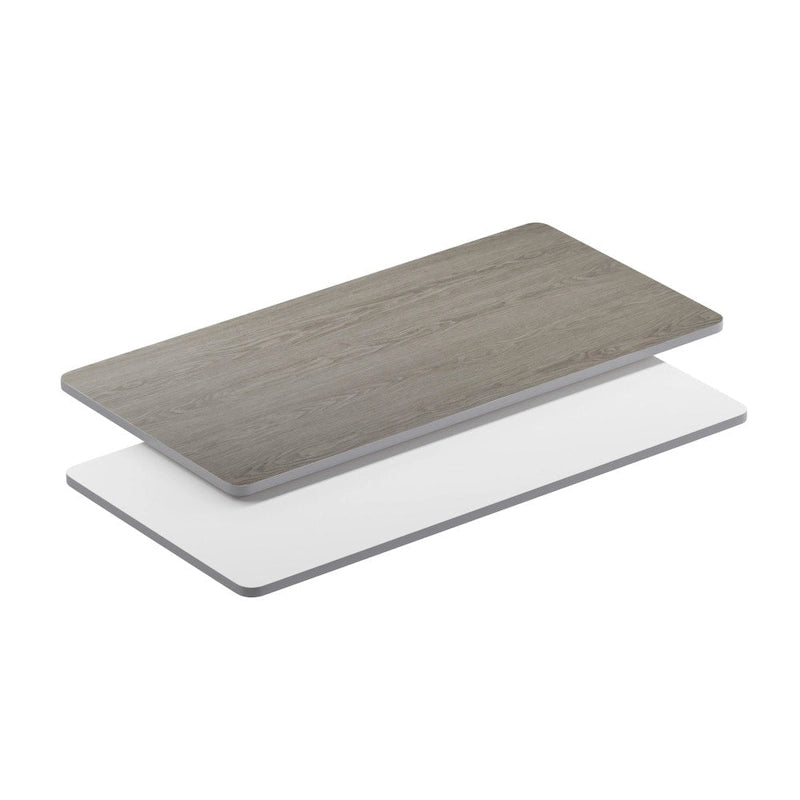 Plateau de table rectangulaire 30 x 60 avec revêtement stratifié réversible