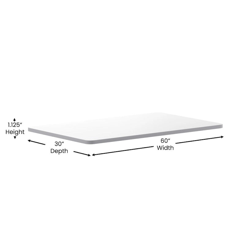 Plateau de table rectangulaire 30 x 60 avec revêtement stratifié réversible