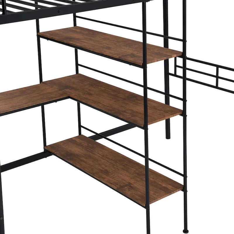 Lit mezzanine en métal pour une personne