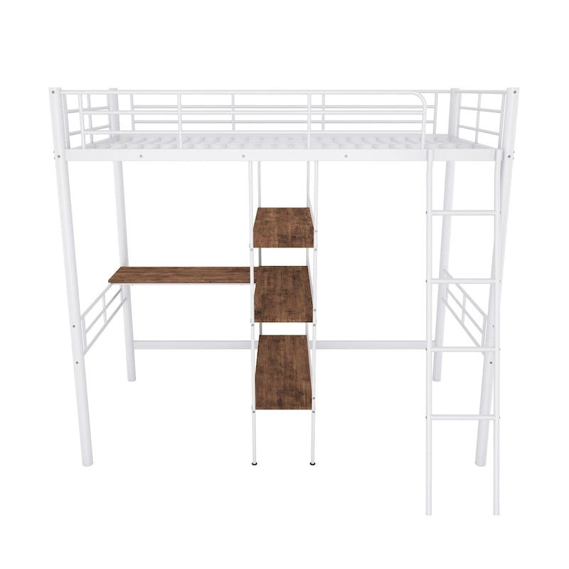 Lit mezzanine en métal pour une personne