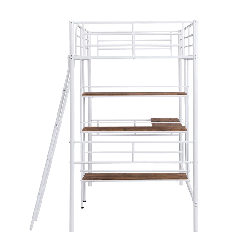 Lit mezzanine en métal pour une personne
