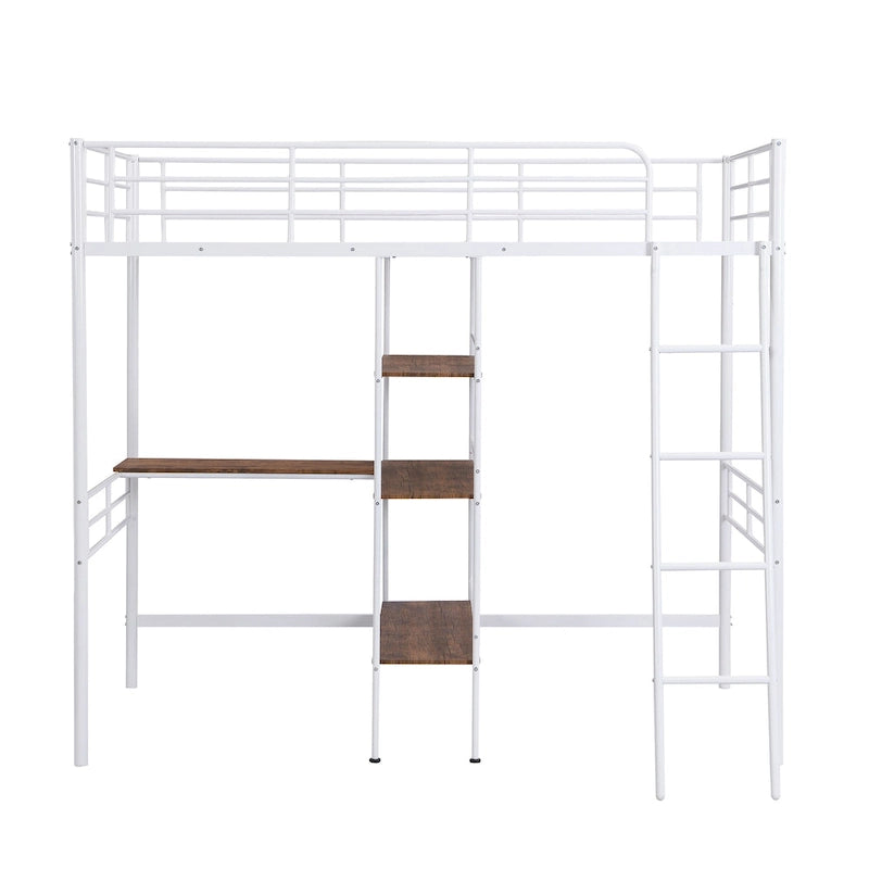 Lit mezzanine en métal pour une personne