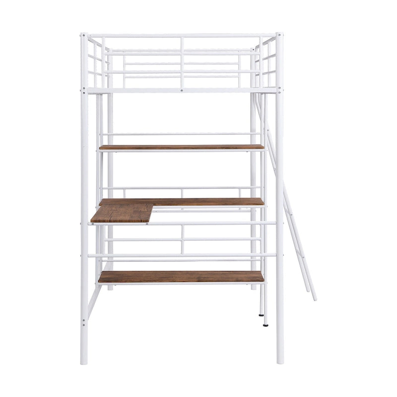 Lit mezzanine en métal pour une personne
