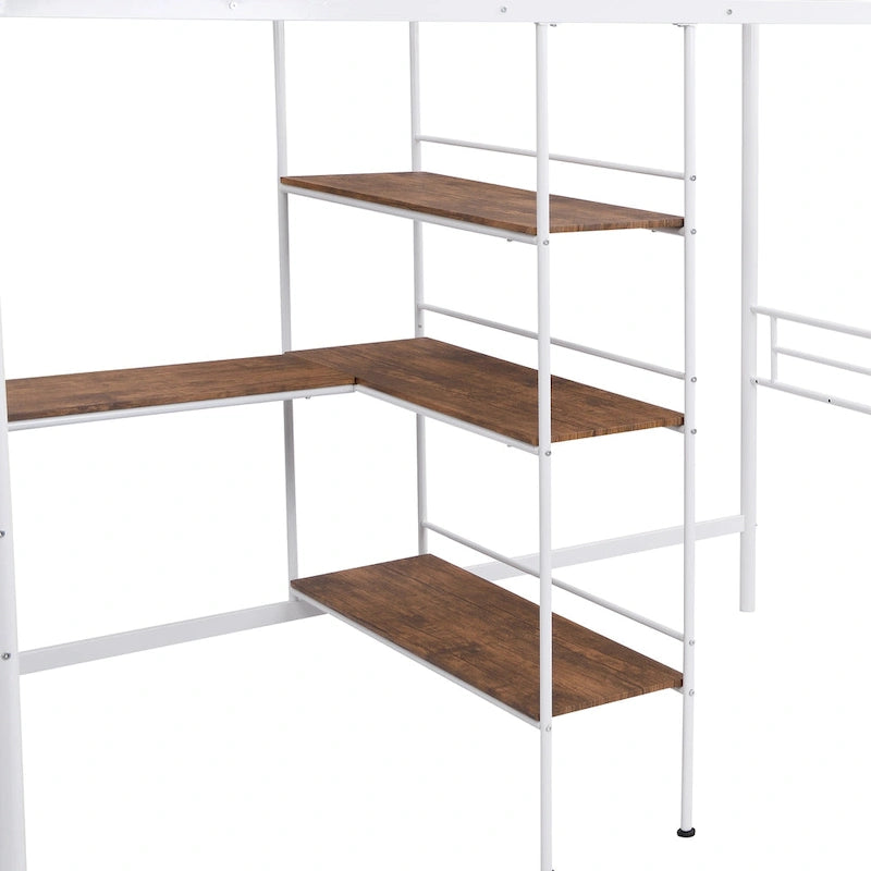 Lit mezzanine en métal pour une personne