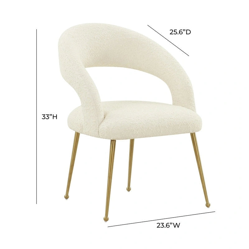 Chaise de salle à manger Rocco Boucle