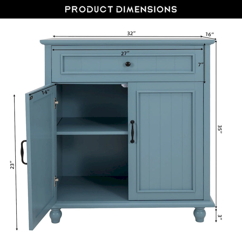 Buffet console de cuisine avec tiroirs et portes