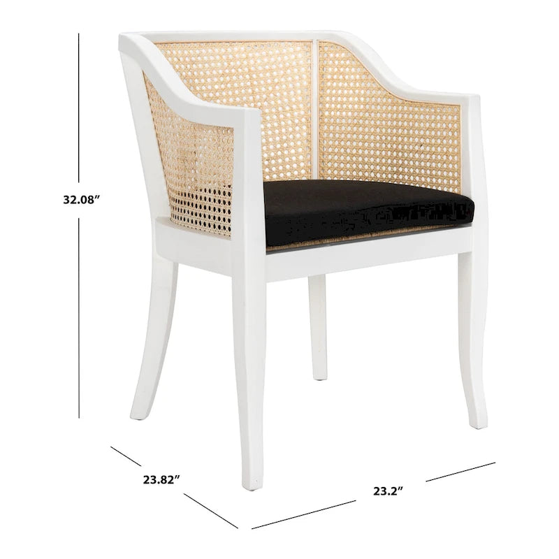 Chaise de salle à manger SAFAVIEH Velva en rotin - 60,5 x 59 x 81,5 cm - 61 x 58,5 x 81,5 cm (L x P x H)